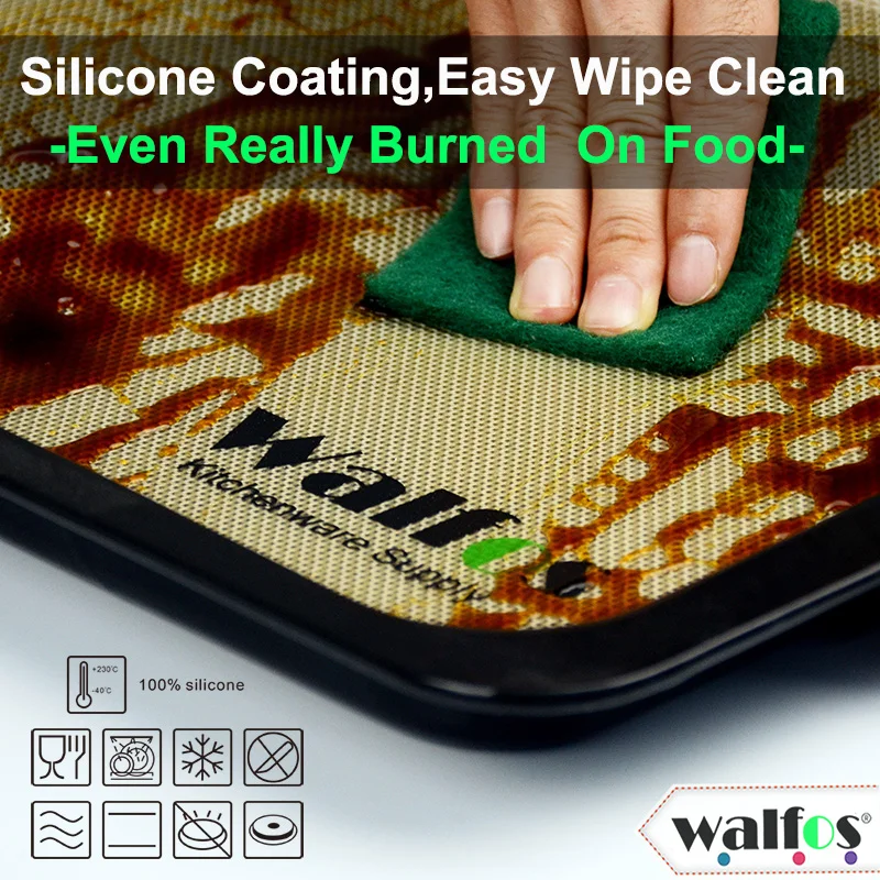 WALFOS Non-Stick Silicon de Copt Mat Pad Foaie de Copt produse de Patiserie Instrumente de Rulare Aluat Mat pentru Tort Cookie Macaron Accesorii de Bucatarie Imagine 4