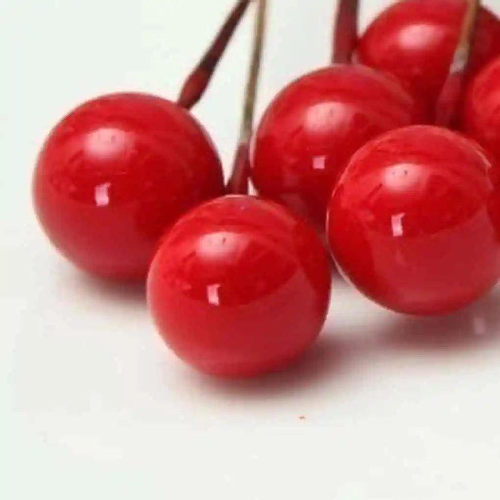 100buc Artificiale Spumă Roșie Vie Holly fructe de Padure Acasă Ghirlanda Decor de Crăciun Buchet Floral Decor Copac Accesorii Imagine 5