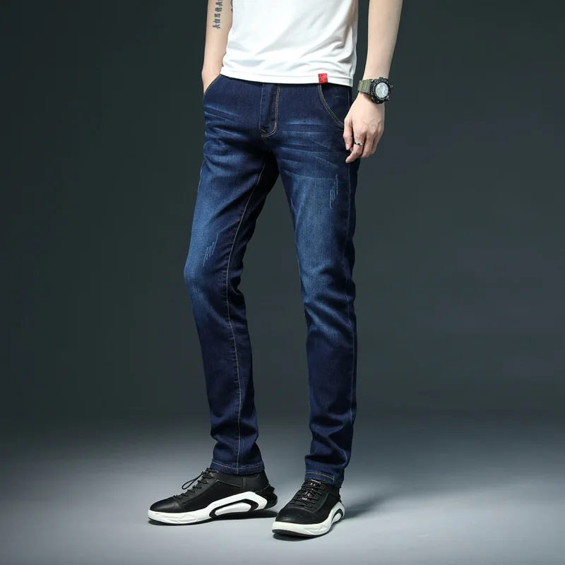 2022 Nou Stil Blugi Barbati Casual Moda de Înaltă calitate Stretch Skinny Jeans Bărbați Straight Blugi Slim de tip Boutique de Brand Pantaloni Imagine 5