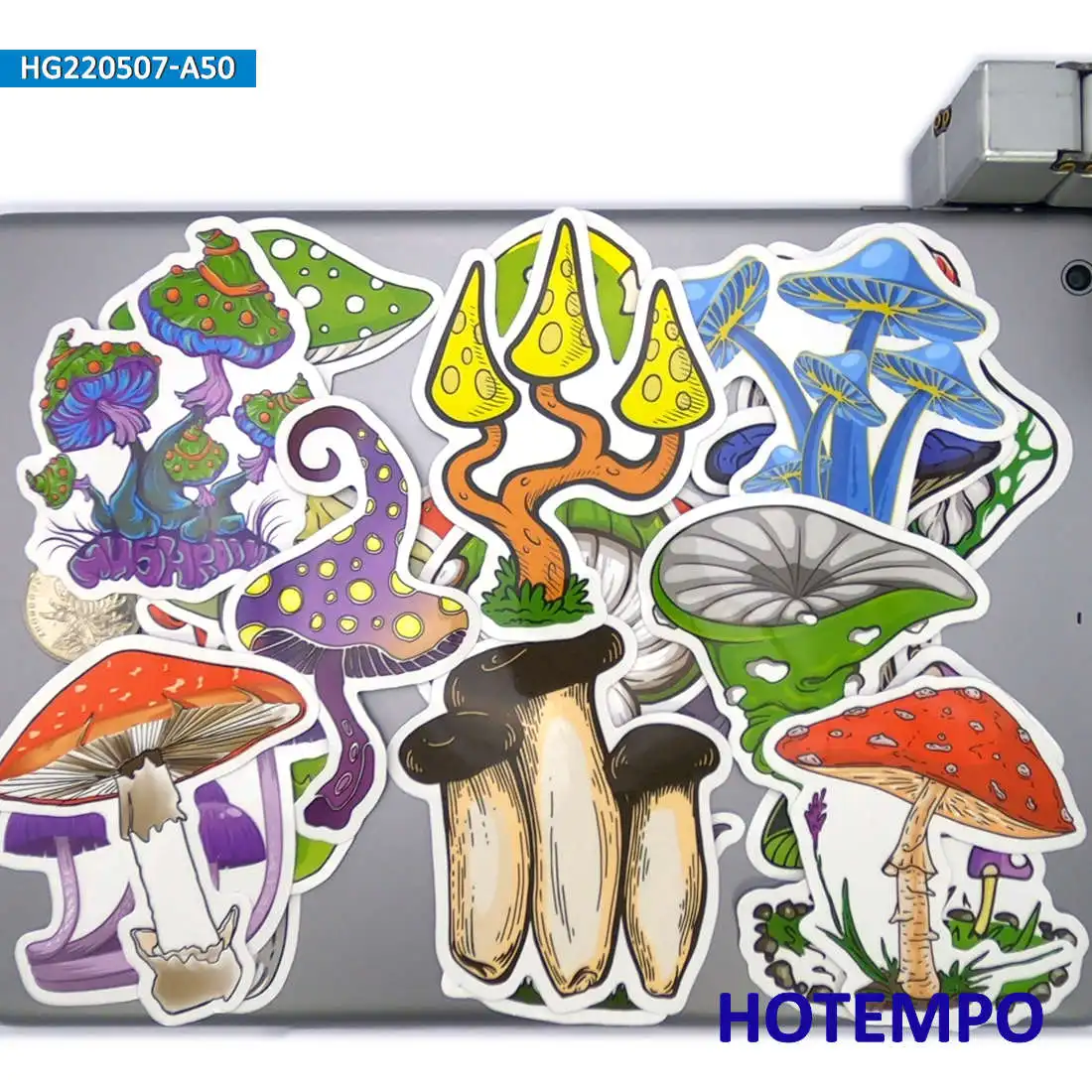 50pcs Drăguț Colorate Ciuperci Ciuperca Desene Graffiti Autocolant pentru Copii Jucării Telefon Laptop Album Chitara Skateboard Autocolante Auto Imagine 5