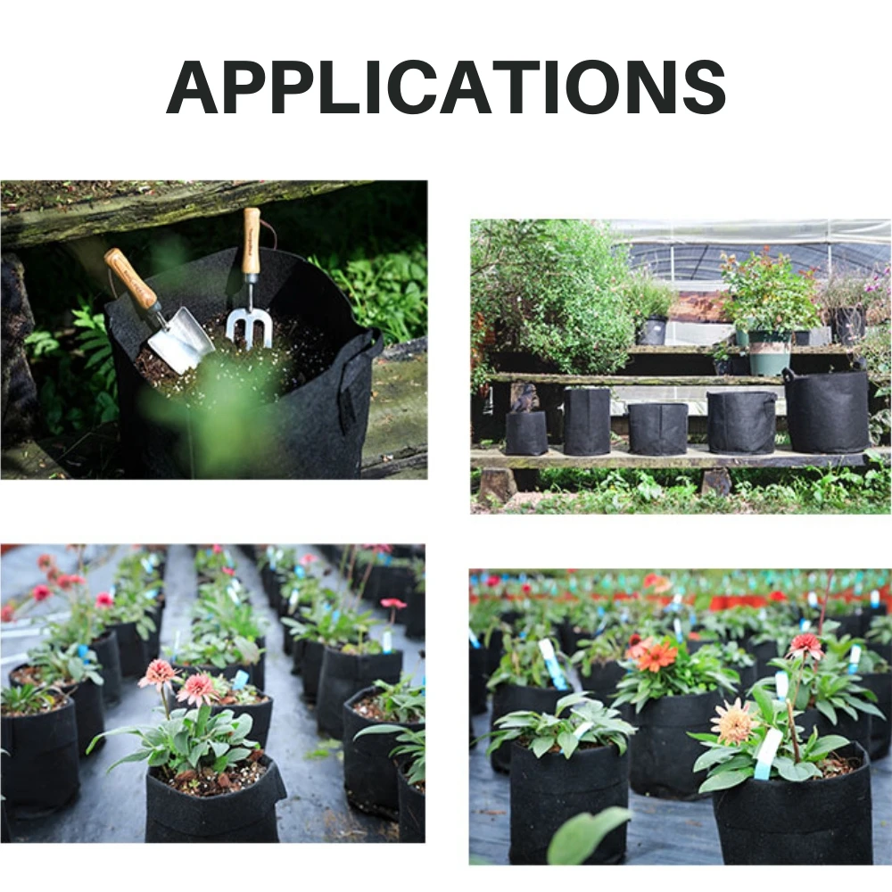 AMKOY 1-10 Litri Material Grădină Cartof Cresc Container Sac de Semințe de Plante în Creștere Sac Ghivece de Flori de Plantat Legume Instrument cu Mâner Imagine 5