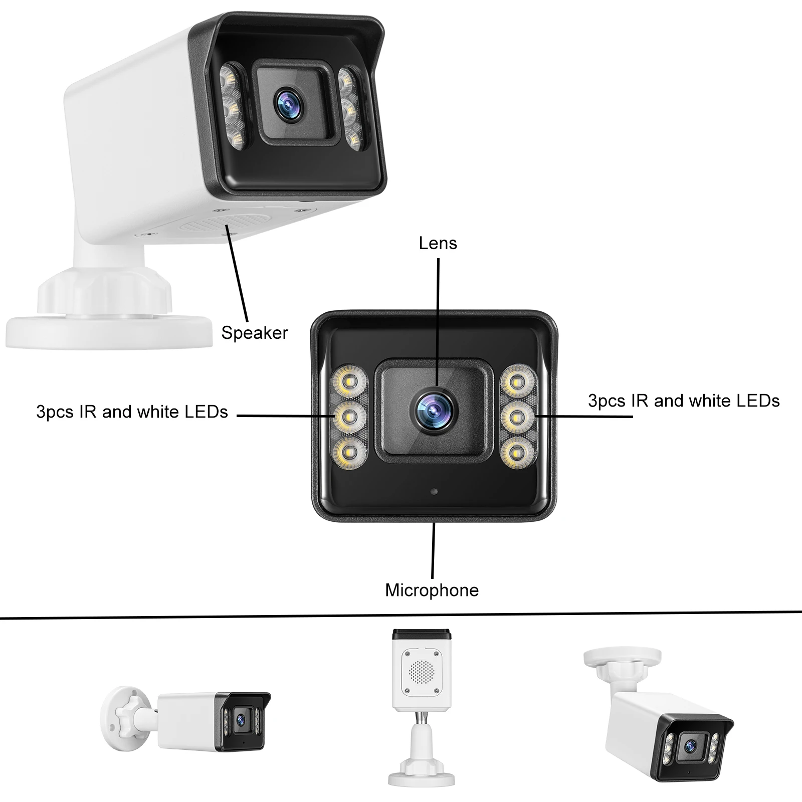 Gadinan H. 265 8MP 4K Culoare Viziune de Noapte în aer liber Camera IP de Detectare a Feței POE Două căi Audio de Supraveghere Video de Detectare a Mișcării Imagine 5