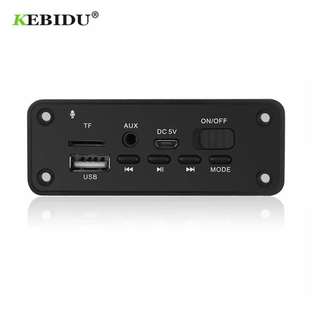 KEBIDU DC 5V Bluetooth MP3 WMA Decoder Bord Modul Audio USB TF Radio fără Fir Receptor FM MP3 Player 2 x 3W Amplificator Pentru Masina Imagine 5