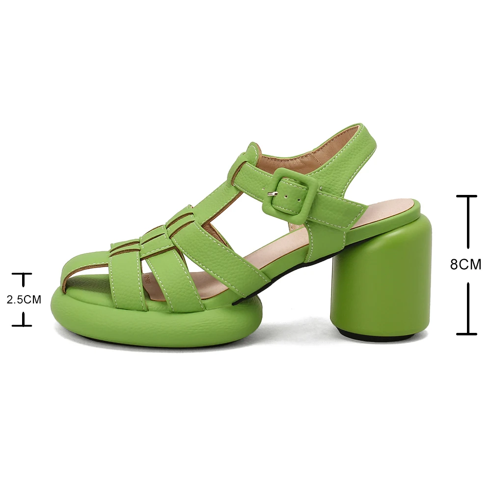 Runda Toe Sandale Cu Platforma Femei De Vară Gol Afară Indesata Toc Pantofi Noi Pe Plajă Feminin Pantofi În Aer Liber, Non-Alunecare Doamnelor Tocuri Inalte Imagine 5
