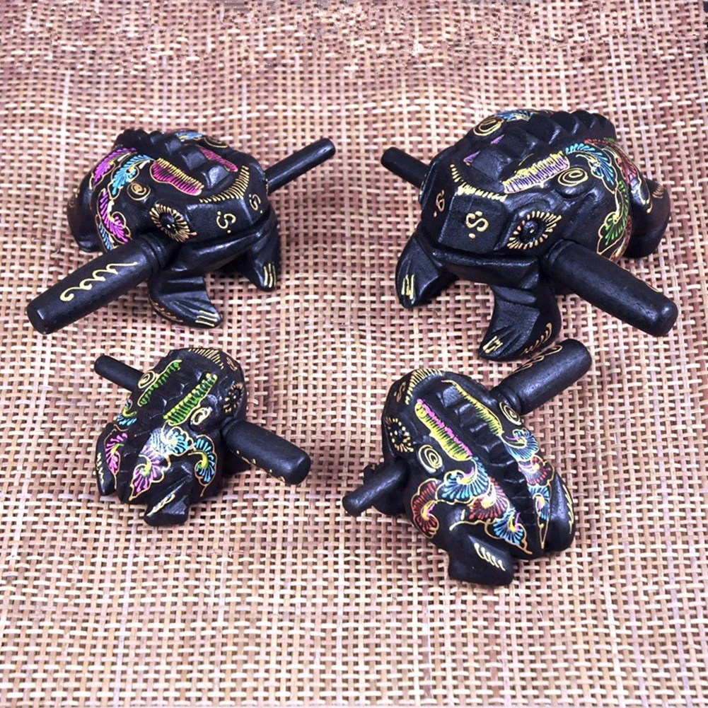 Thailanda Tradițional Din Lemn Lucky Frog Jucărie Gaițele Bloc De Ton Copii Muzicale De Percuție Cadou Jucărie Biroul De Acasă Decorative Miniaturale Imagine 5