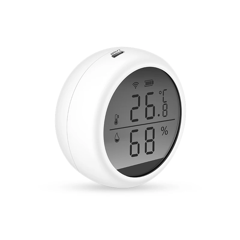 Tuya WIFI Senzor de Temperatură și Umiditate Interior Higrometru Termometru Detector de Sprijin Alexa Google Assistant Home smart viata Imagine 5