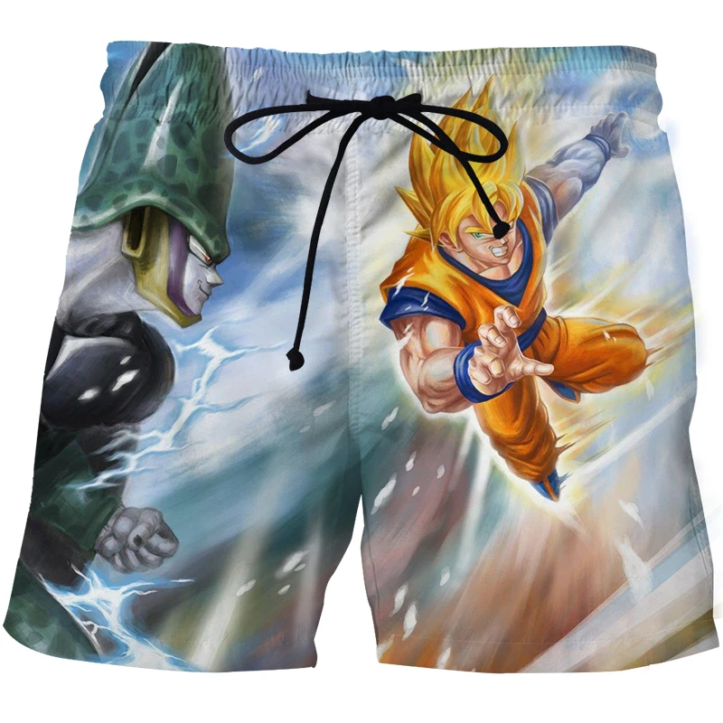 Vara Streetwear Bărbați de pantaloni Scurți de Desene animate Anime Tipărite Goku Hip Hop pantaloni Scurți Japonia Pantaloni Sport costume de Baie 3D goku Beach shorts Mens pantaloni Imagine 5